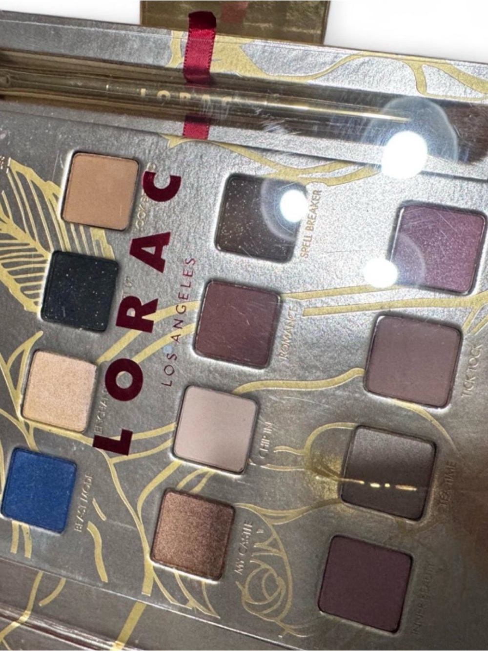 LORAC Tale as Old Time Eyeshadow Palette — Metallic Gray with Red Rose Detail - Picture 3 of 5